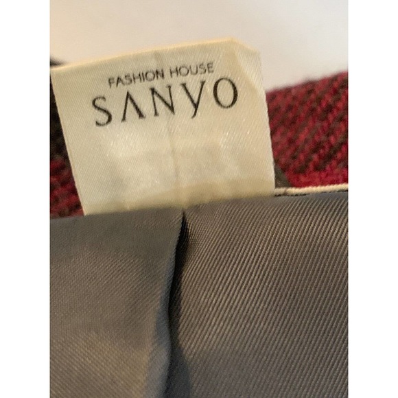 Vintage Exclusive Saks Fifth Avenue Wool Blend Pink Black Plaid Size 8 - Picture 10 of 10